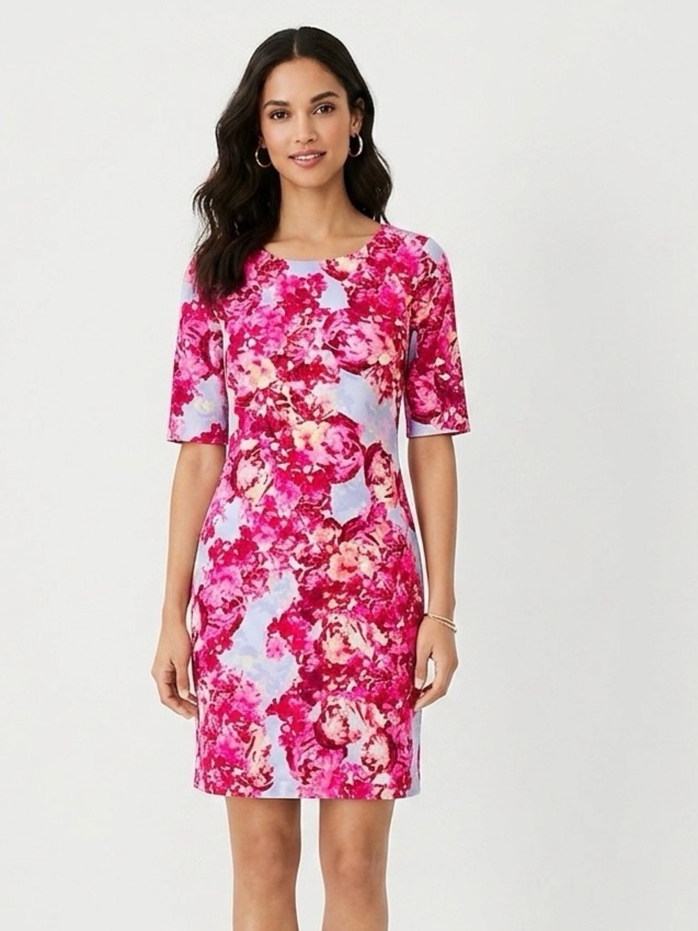 [CeCe] Floral Allover Print Dress